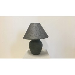 Tischlampe grau, H 45 cm