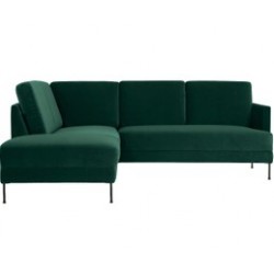 Samt-Ecksofa Eckteil links, 221 cm x 200 cm