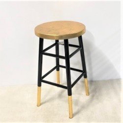 Barhocker gold/schwarz, H...